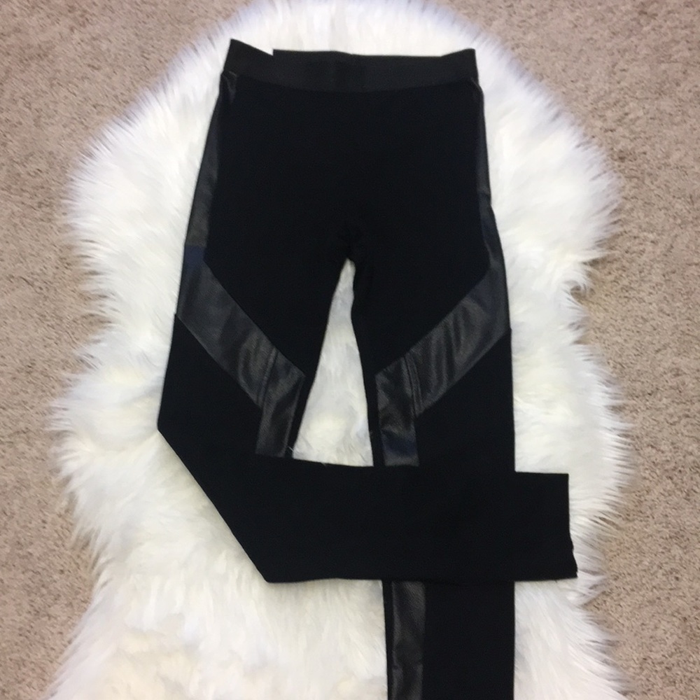 BCBGMAZAZRIA leather combo legging